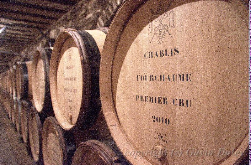 Wine barrels, winery cellar, Beaune IMGP2176.jpg